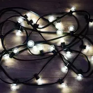 Гирлянда Neon-Night Galaxy Bulb String 10м, черный каучук, 30*6 БЕЛЫЕ, IP65