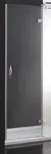 Дверное полотно CEZARES BERGAMO-W-60/60-P-Cr-R правая профиль хром, стекло рифленое Punto