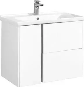 Тумба с раковиной АКВАТОН с Стоун 80 белый глянец (1A228201SX010, 1WH302251)