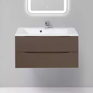 Тумба с раковиной BELBANGO с Marino 90 cioccolato opaco (MARINO-900-2C-SO-CTO-P, BB900/450-LV-MR-PR)