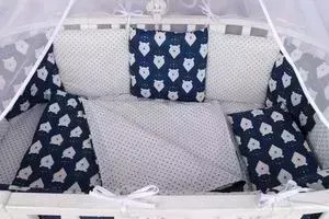 Комплект в кроватку AmaroBaby в WB 3 предмета BABY BOOM (Белые медведи, синий)