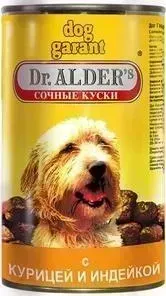 Консервы Dr.ALDER&amp;#039;s Dr.ALDER&s Dog Garant сочные куски с курицей и индейкой для собак 1,23кг (1791)