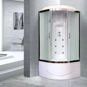 Душевая кабина Royal Bath BK3 100х100х217 стекло белое/шиншилла (RB100BK3-WC-CH)