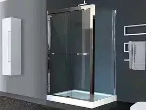 Душевой уголок Royal Bath 140x90 прозрачный, зеркальный глянец, левый (RB-L-2011-1400-9L)