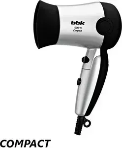 Фен BBK BHD-1203 черный/серебро