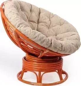 Кресло для отдыха Мебель Импэкс Papasan коньяк с подушкой