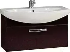 Тумба с раковиной АКВАТОН с Ария 80 подвесная тёмно-коричневая (1A141701AA430 + 1WH207783)