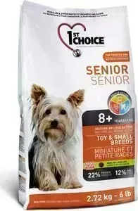 Сухой корм 1-ST CHOICE Senior Dog Toy Small Less Active с курицей для пожилых малоактивных собак мелких пород 2,72кг (102.328)