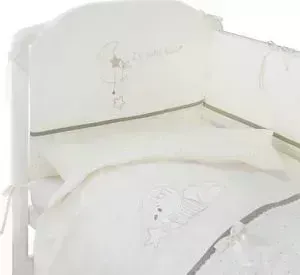Комплект в кроватку Perina в Le Petit Bebe 4 предмета Молочно-оливковый
