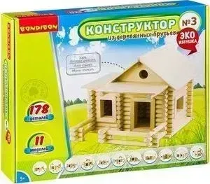 Конструктор BONDIBON из деревянных брусьев №3 (ВВ2603 )