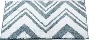 Коврик Swensa Zigzag 50х80 бело-бирюзовый (BSM-8400-TQ)