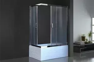 Душевой угололок Royal Bath BP 80x100 рифленый, хром правый (RB8100BP-C-CH-R)