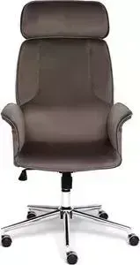 Кресло офисное TetChair Charm велюр коричневый/серый T17/T18