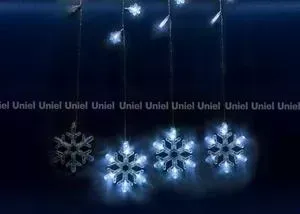 Светодиодный занавес фигурный с контроллером UNIEL ULD-E2706-100/DTA WHITE IP20 SNOWFALL