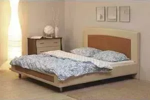 Кровать ОЛМЕКО Треви-2 160х200 белый кожзам