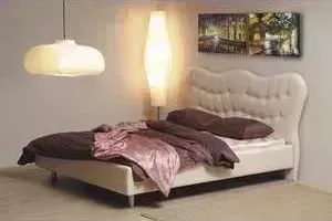 Кровать ОЛМЕКО Треви-3 140х200 черный кожзам