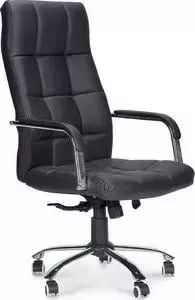 Кресло офисное NORDEN Римини хром/черная экокожа