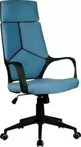 Кресло офисное Riva Chair RCH 8989 черный пластик, синяя ткань (287)