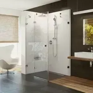 Душевой уголок RAVAK Brilliant BSDPS R 90x90x195 см, правая, стекло прозрачное, профиль хром (0UP77A00Z1)