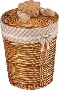 Корзина Natural House бельевая "Медвежонок", Д450 Ш450 В560, коричневый