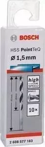 Сверло по металлу BOSCH 10шт HSS PointTeQ 1,5 мм (2.608.577.183)