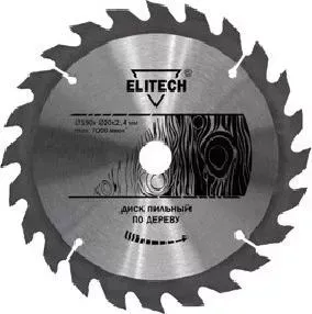 Диск пильный ELITECH 190 мм х30 ммх2,4 мм 24 зуба (1820.054200)