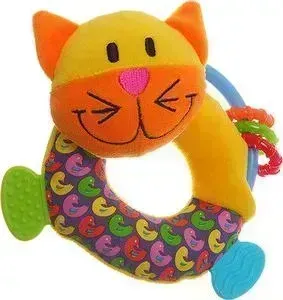 Мягкая погремушка BONDIBON КОТ, 15 см (ВВ1281-КОТ)