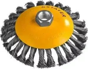 Корщетка STAYER коническая Professional жгутированная 0,5 мм 125 мм хМ14 (35135-125)