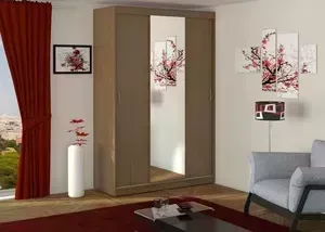 Шкаф-купе МегаЭлатон Афина 3D-1, орех