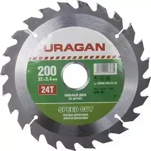 Диск пильный URAGAN Fast Cut 200х32 мм 24Т (36800-200-32-24)