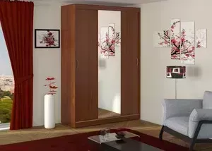 Шкаф-купе МегаЭлатон Афина 3D-1, кр орех