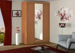 Шкаф-купе МегаЭлатон Афина 3D-2, вишня