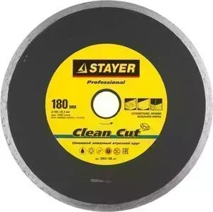 Диск алмазный STAYER Professional, сплошной для УШМ 22,2х180 мм (3664-180z01)