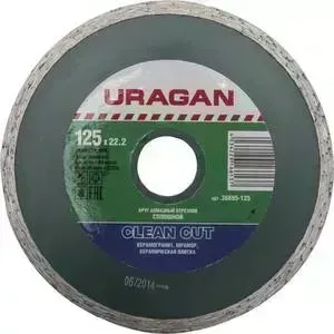 Диск алмазный URAGAN сплошной 22,2х125 мм (36695-125)