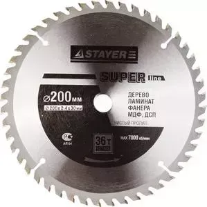 Диск пильный STAYER Opti-Line 200х30мм 36Т (3681-200-30-36)