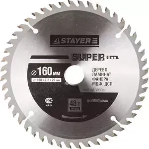 Диск пильный STAYER Super-Line 160х20мм 48Т (3682-160-20-48)