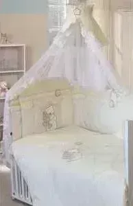 Комплект в кроватку ЗОЛОТОЙ ГУСЬ в "Сабина" (молочный) 1413