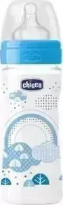 Бутылочка CHICCO Well-being Boy 2 мес.+, сил.соска, средн. поток, РР, 250 мл 310205114