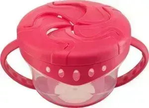 Тарелка HAPPY BABY с двумя крышками SNACK BOW (15021 RED)