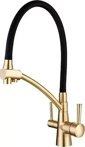 Смеситель для кухни (мойки) Gappo G4398-1 однорычажный двухцветный бронза/черный