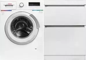 Стиральная машина BOSCH с тумбой и раковиной Serie 6 WLL24266OE Даллас 120 белая, напольная правая