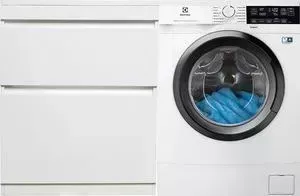 Стиральная машина ELECTROLUX с тумбой и раковиной PerfectCare 600 EW6S3R07SI Даллас 130 белая, напольная левая