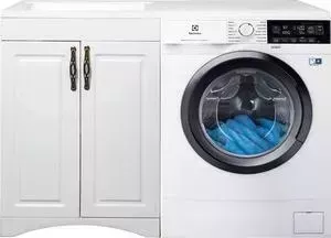 Стиральная машина ELECTROLUX с тумбой и раковиной PerfectCare 600 EW6S3R07SI Даллас Классик 120 белая, напольная левая