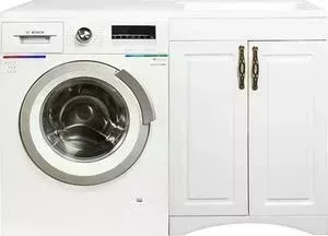 Стиральная машина BOSCH с тумбой и раковиной Serie 6 WLL24241OE Даллас Классик 120 белая, напольная правая