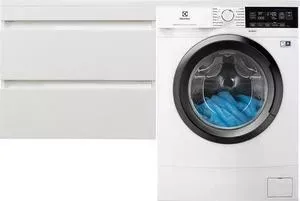Стиральная машина ELECTROLUX с тумбой и раковиной PerfectCare 600 EW6S3R07SI Даллас 130 белая, подвесная левая