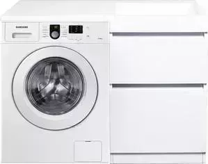 Стиральная машина SAMSUNG с тумбой и раковиной WF8590NLW8 Даллас 115 белая, напольная правая