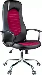Кресло офисное Helmi HL-E93 Fitness экокожа черная/ткань S бордо хром механизм качания Люкс