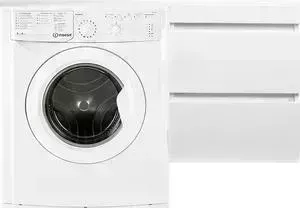 Стиральная машина INDESIT с тумбой и раковиной IWSB 5085 Даллас 110 белая, подвесная правая