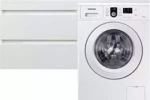Стиральная машина SAMSUNG с тумбой и раковиной WF8590NLW9 Даллас 130 белая, подвесная левая