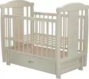Кроватка детская Valle Cat 05 маятник продольный с ящиком венге-слоновая кость